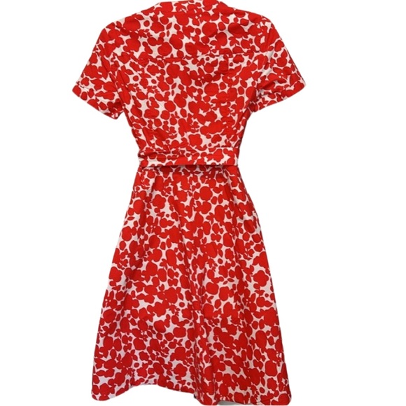 Boden Red & White Floral Lara Wrap Dress - Picture 7 of 7